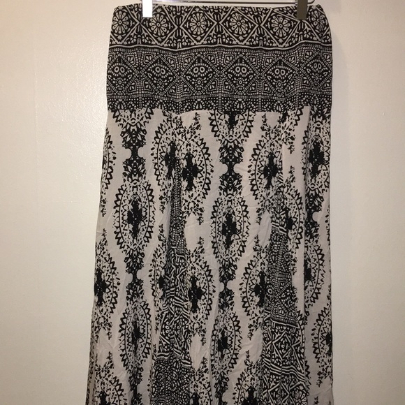 Freepeople Black & White Strapless  Maxi Dress - Picture 4 of 7